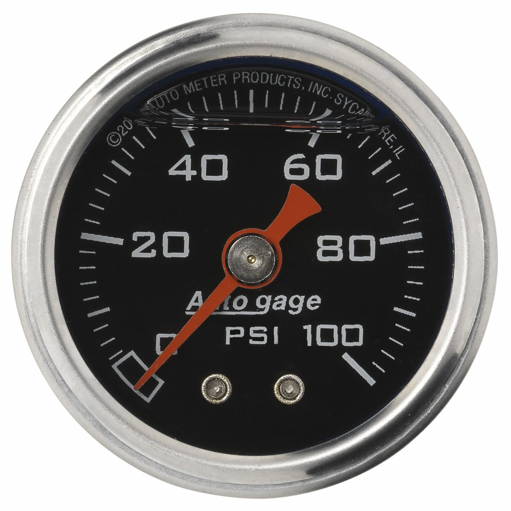 AutoMeter Fuel Pressure Gauge 1.5in Liquid Filled Mechanical 0-100 PSI (TLX-atm2174-CL360A70)
