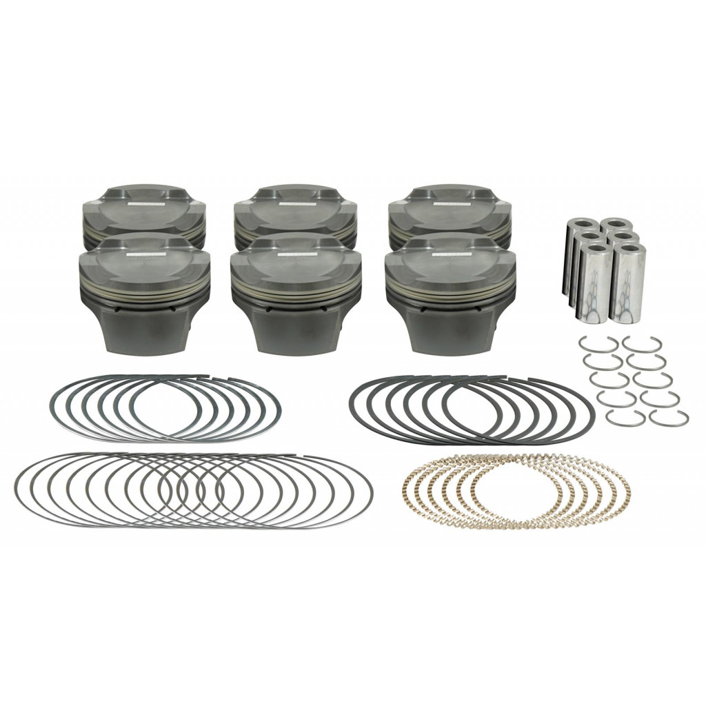 Mahle Pistons For BMW Set of 6 | 3.0L 84.00mm x 31.7mm CH 17.2cc | Motorsport, N54 B30, 314g, 10.2CR (TLX-mhl197832209-CL360A70)