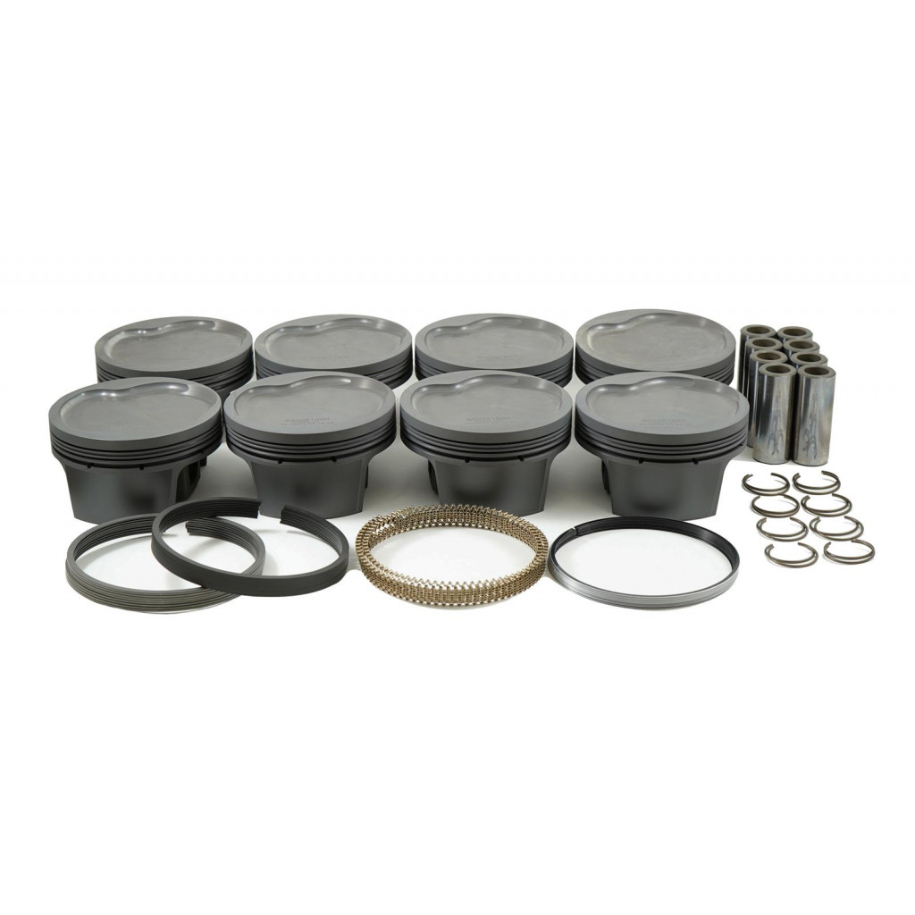 Mahle Piston Set For Ford Set of 8 | 4.44in Bore 4.150in Stroke 6.7in Rod -28cc | Motorsport, 514ci, 9.9CR -, 0.990 Pin (TLX-mhl930261940-CL360A70)