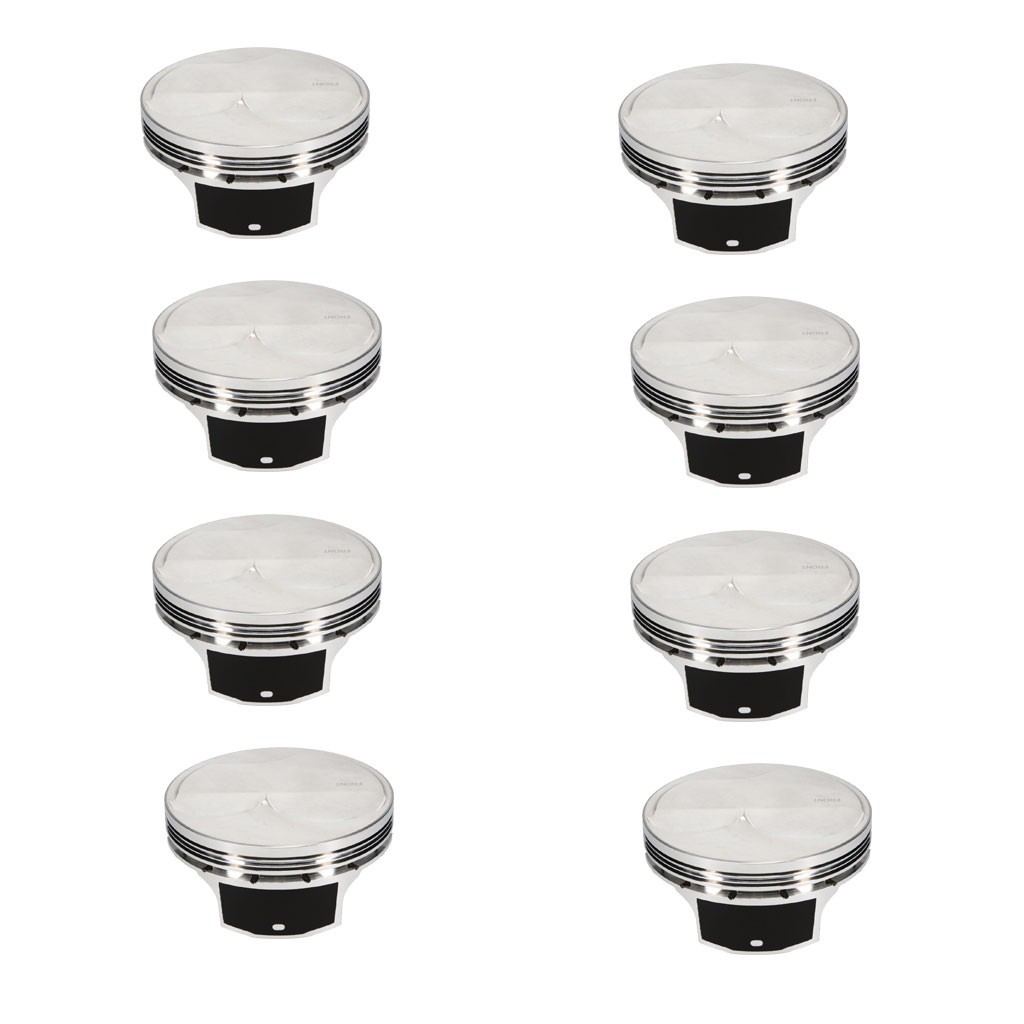 JE Pistons For Chevy LS Asymmetrical Dome Set of 8 | 6098 | 4.070 Diameter | (TLX-jep312091-CL360A70)