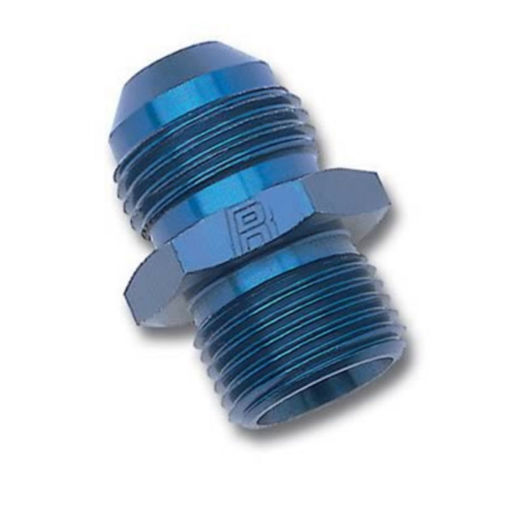 Russell Performance Adapter -4 AN Flare to 10mm x 1.25 Metric Thread | Blue | (TLX-rus670400-CL360A70)