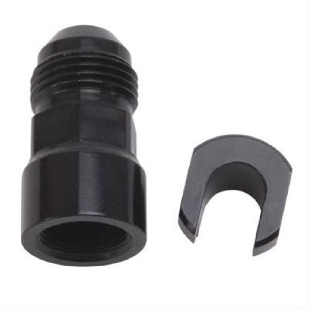 Russell Fittings | -8AN Male to 3/8in SAE Quick-Disconnect Female Black Single | (TLX-rus644133-CL360A70)