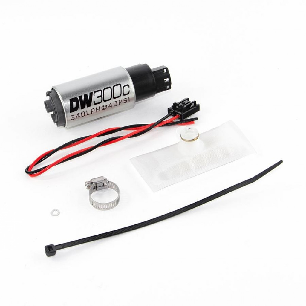 DeatschWerks Fuel Pump For BMW 325i/325is/325ix 1988 89 90 1991 DW300C 340 LPH | Compact W/ Install Kit (9-307-1030)