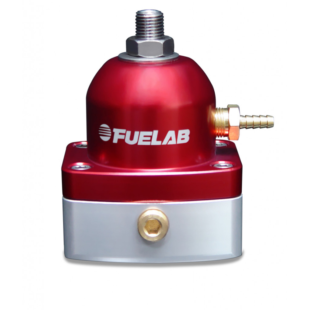 Fuelab Fuel Pressure Regulator 25-90 PSI (2) -6AN In (1) -6AN Return | Red | 535 EFI Adjustable Mini (53501-2)