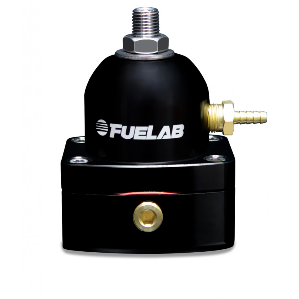 Fuelab Fuel Pressure Regulator In-Line 525 EFI Adjustable 25-90 PSI (1) - Black | -6AN In (1) -6AN Return (52501-1)