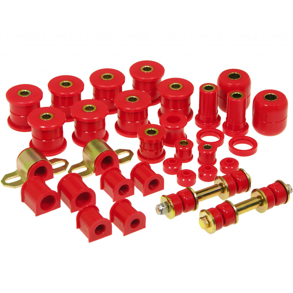 Prothane Total Bushing Kit For Toyota Corolla 1985 1986 1987 - Red | GTS/SR5 (TLX-pro18-2010-CL360A70)