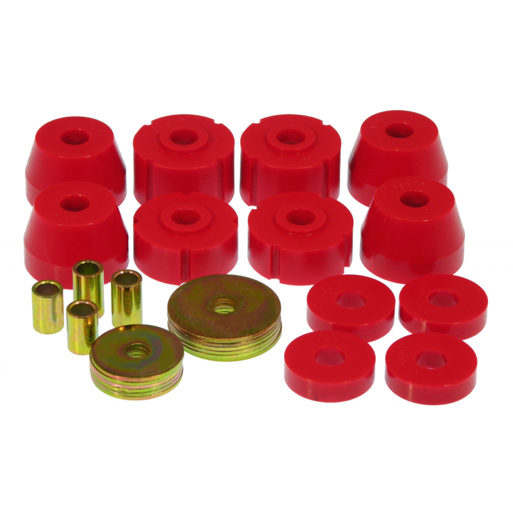 Prothane Body Mounts Bushings For Dodge D100 Pickup 1972 1973 1974 Red | (TLX-pro4-102-CL360A75)