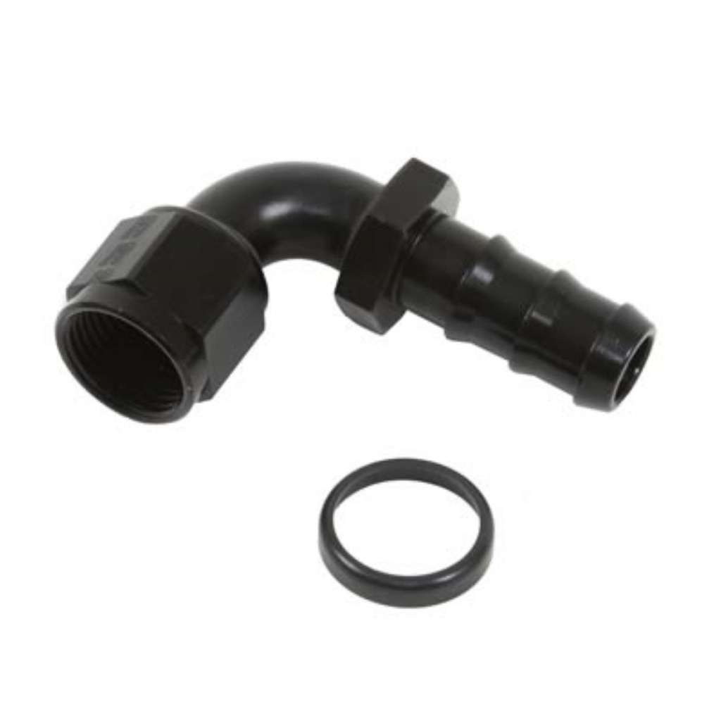 Russell Hose End Performance -10 AN Twist-Lok 90 Degree (Black) | (TLX-rus624183-CL360A70)