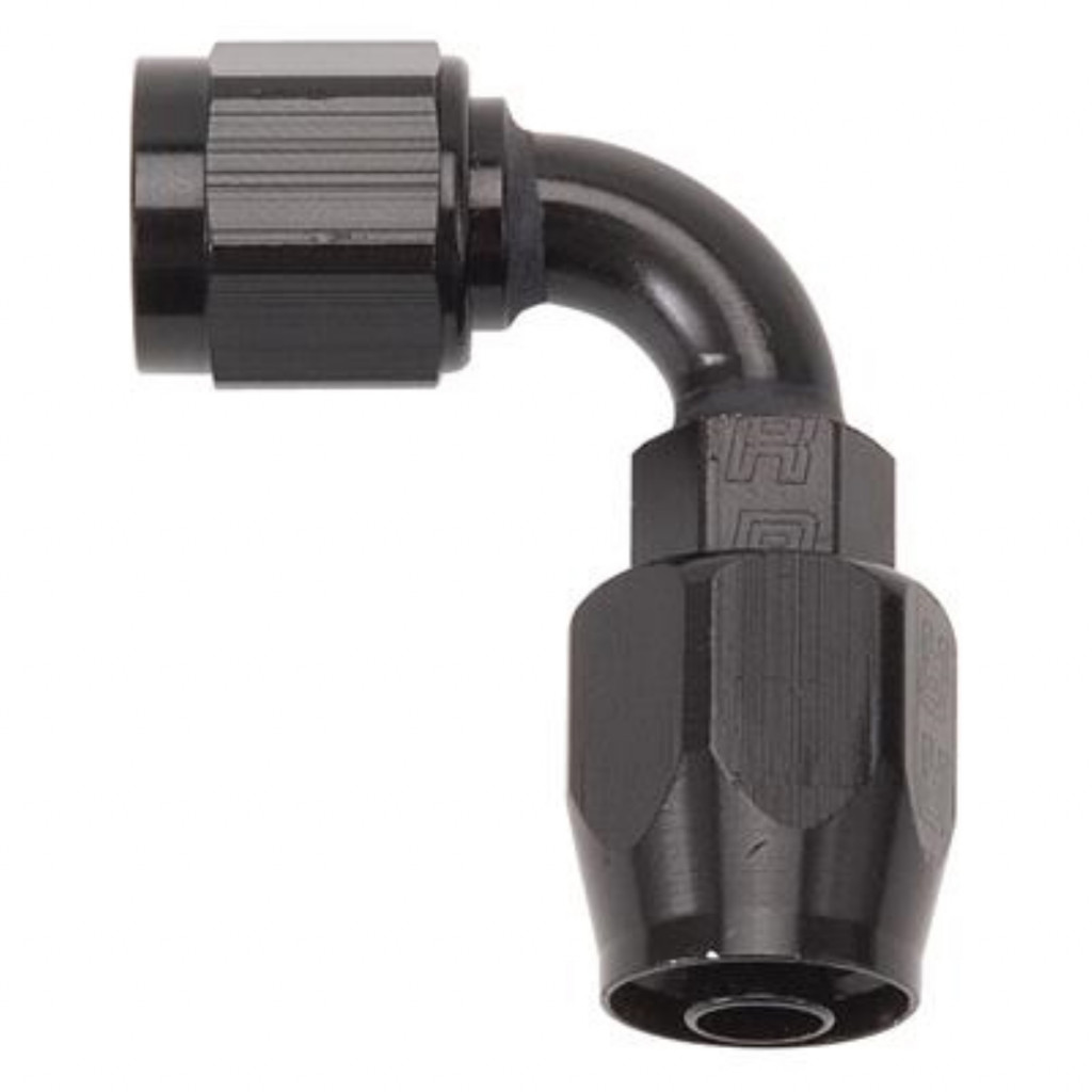 Russell Full Flow Hose End Performance -4 AN Black 90 Degree | (TLX-rus610155-CL360A70)