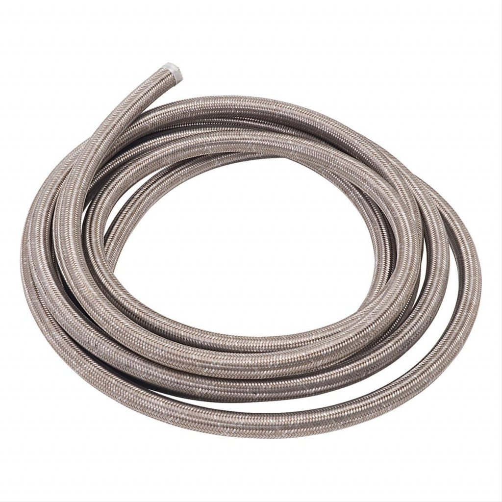 Russell Performance Braided Hose | -6 AN ProFlex Stainless Steel 50 Foot Roll | Pre-Packaged (TLX-rus630270-CL360A70)