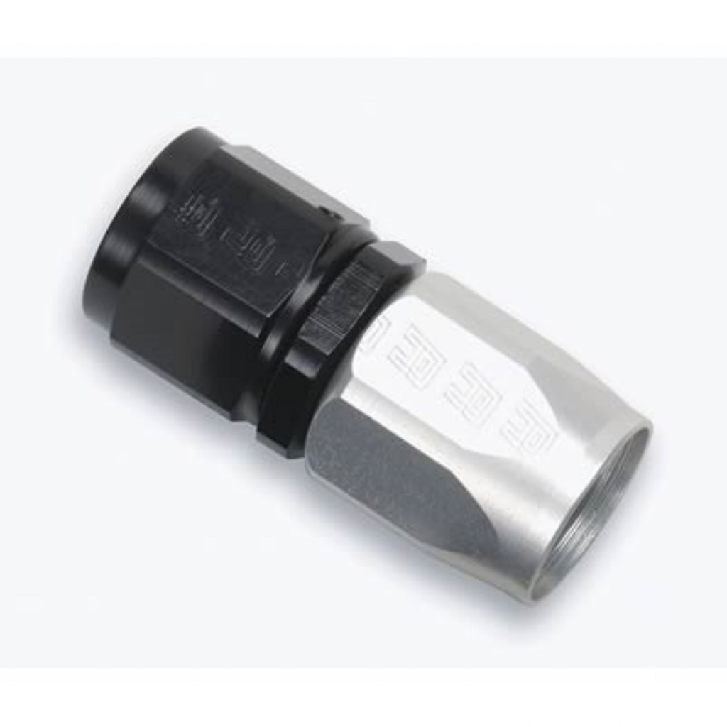 Russell Performance Straight Full Flow Hose End | -6 AN | Black/Silver | (TLX-rus610023-CL360A70)