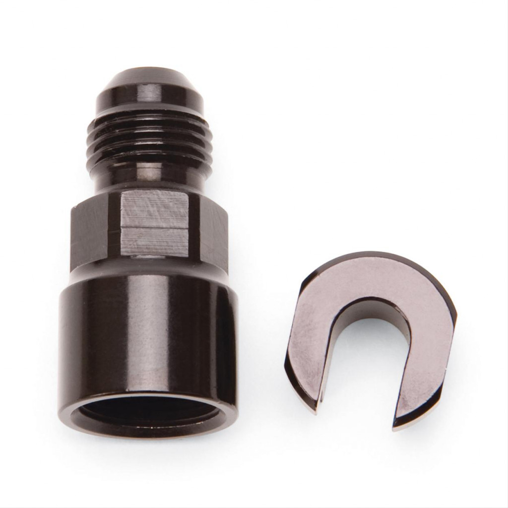 Russell Fittings -6 AN Male to 5/16in SAE Quick-Disconnect Female Black Single | (TLX-rus644113-CL360A70)