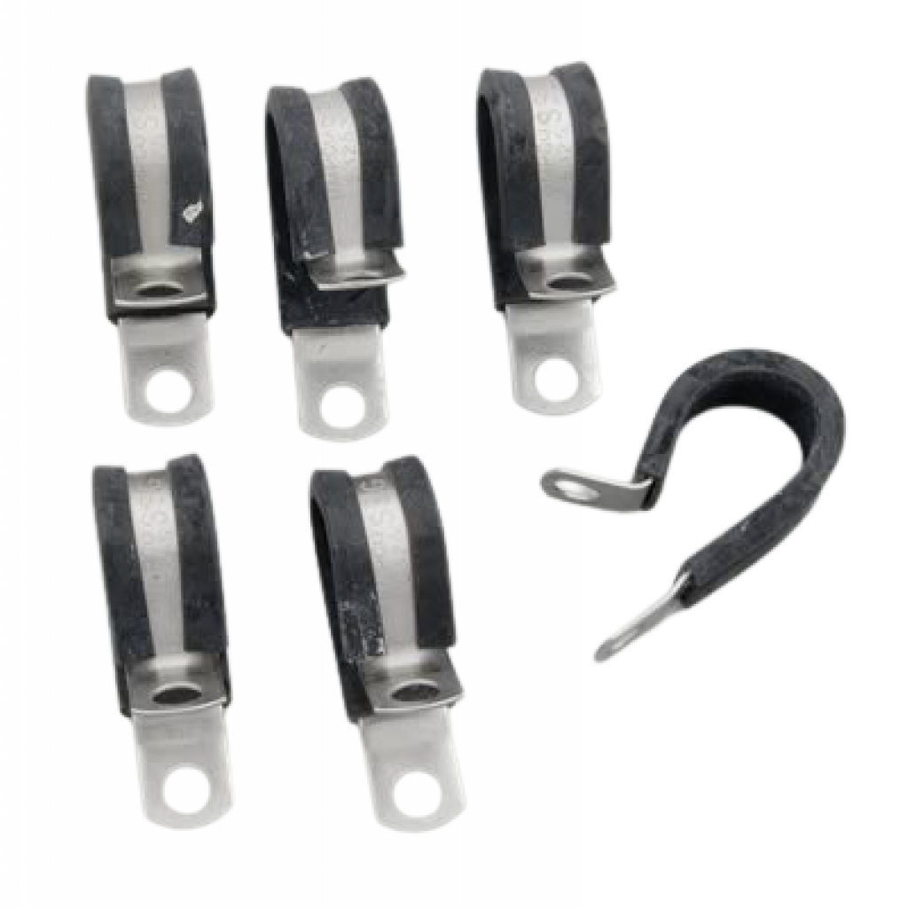 Russell Performance Cushion Clamps Holds -10 AN Hose | 6 pcs |  (TLX-rus651000-CL360A70)
