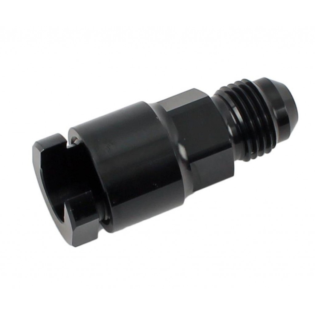 Russell Fittings -6 AN Male to 3/8in SAE Quick-Disconnect Female Black Single | Performance (TLX-rus644123-CL360A70)