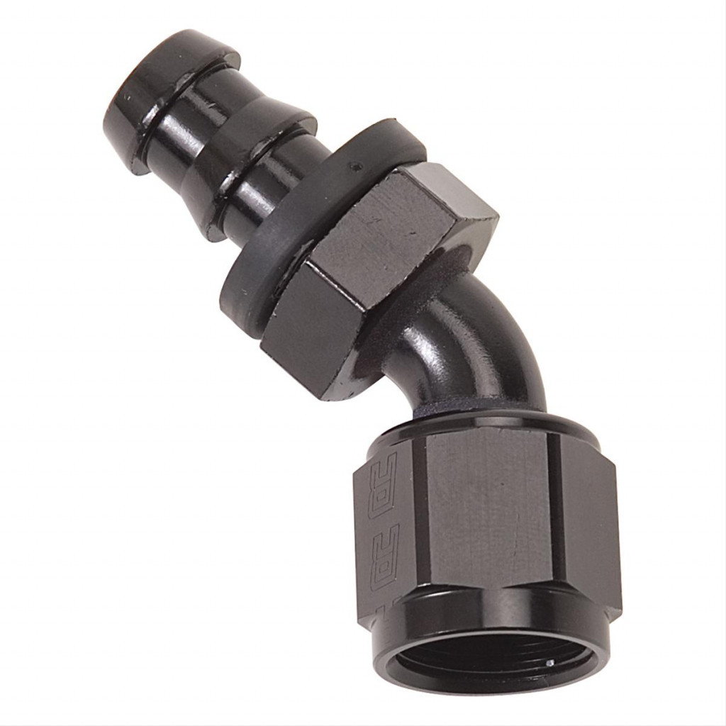 Russell Performance Hose End | -10 AN Twist-Lok | 45 Degree Black | (TLX-rus624103-CL360A70)