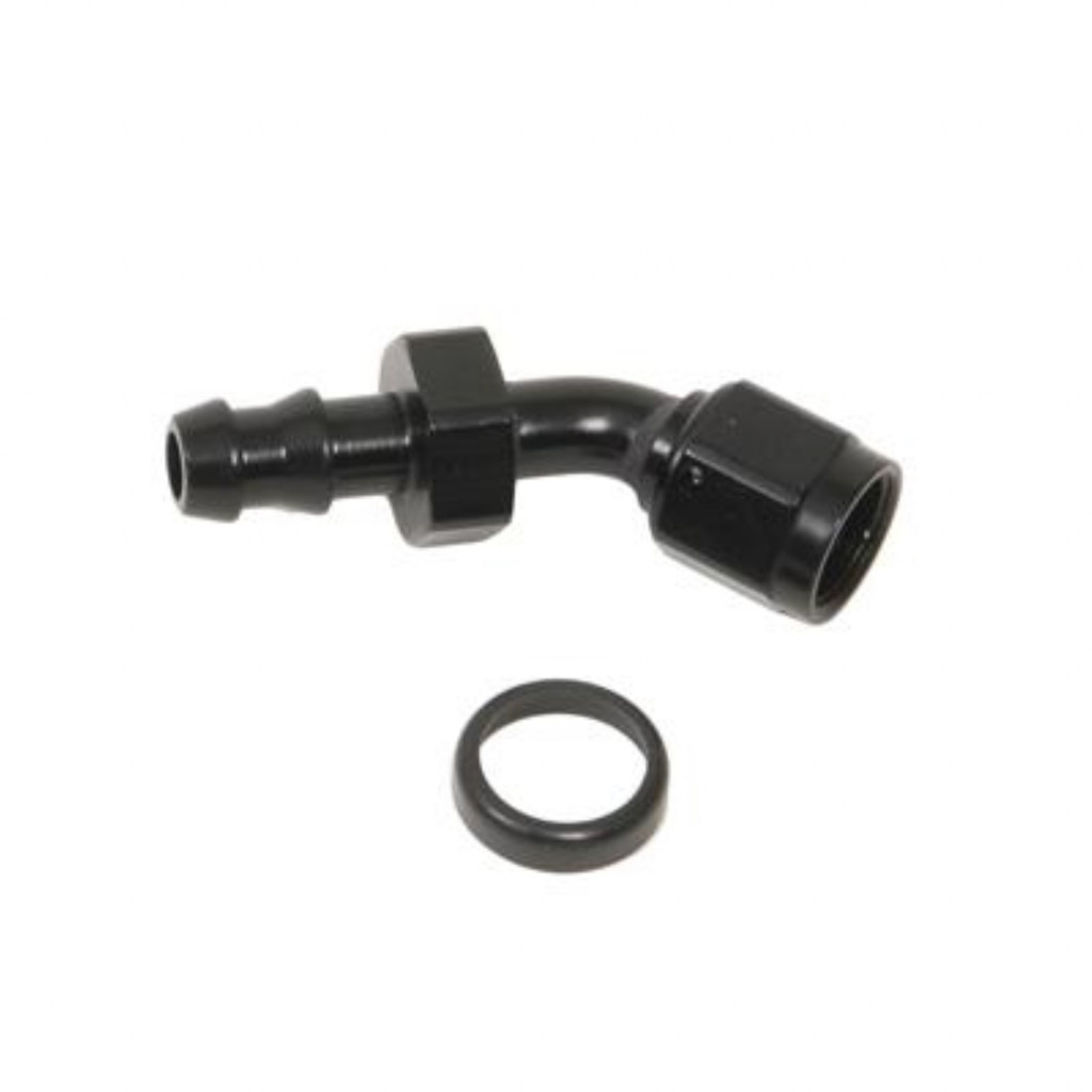 Russell Performance Hose End | -6 AN Twist-Lok | 45 Degree Black | (TLX-rus624083-CL360A70)