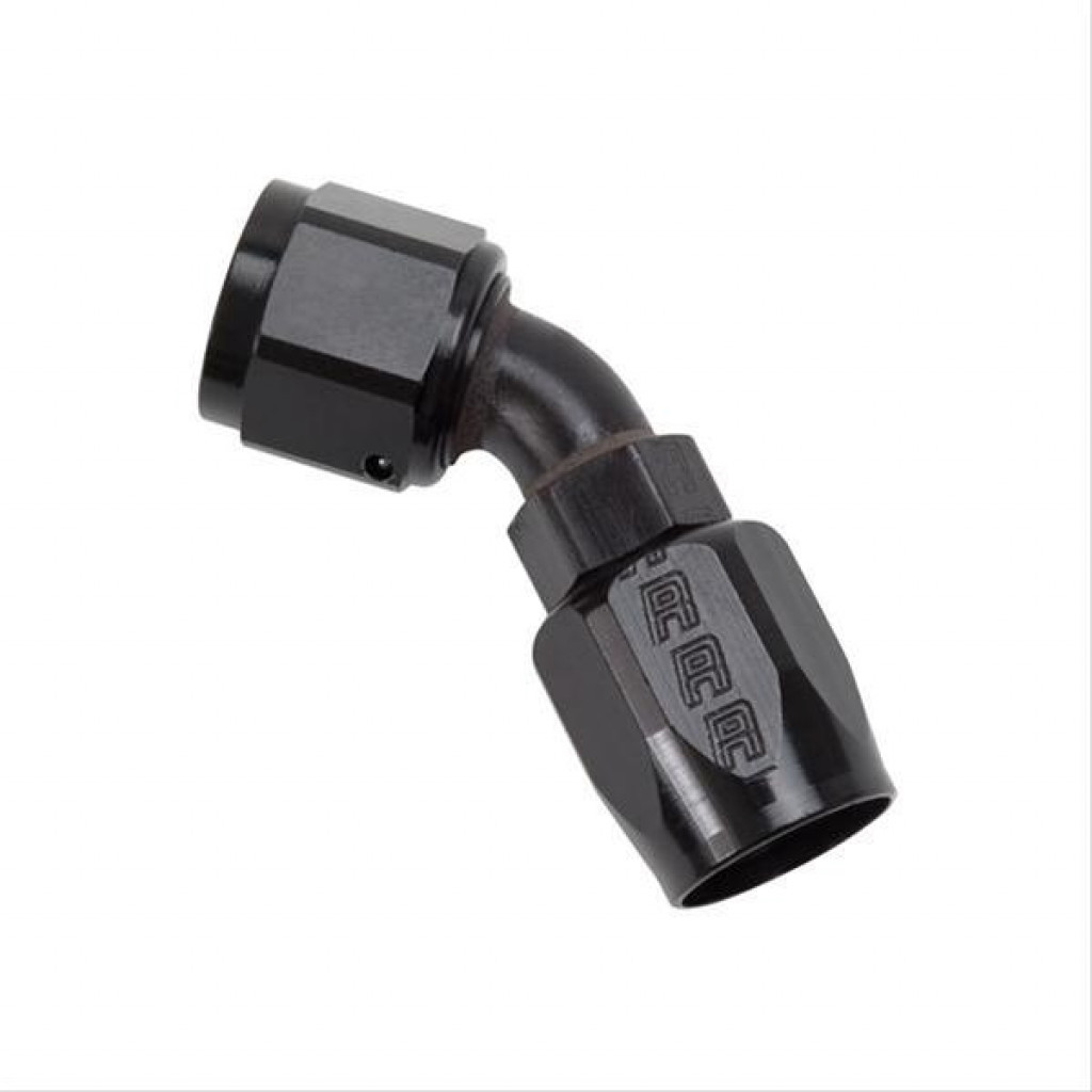 Russell Performance Full Flow Hose End | -8 AN Black | 45 Degree | (TLX-rus610105-CL360A70)