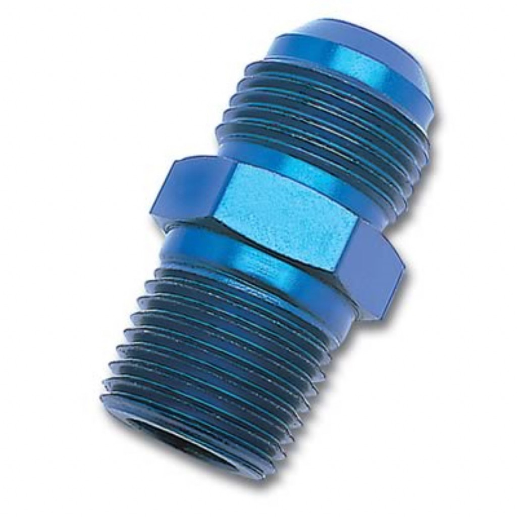 Russell Performance Flare to Pipe -8 AN to 3/8in NPT Straight (Blue) |  (TLX-rus660480-CL360A70)