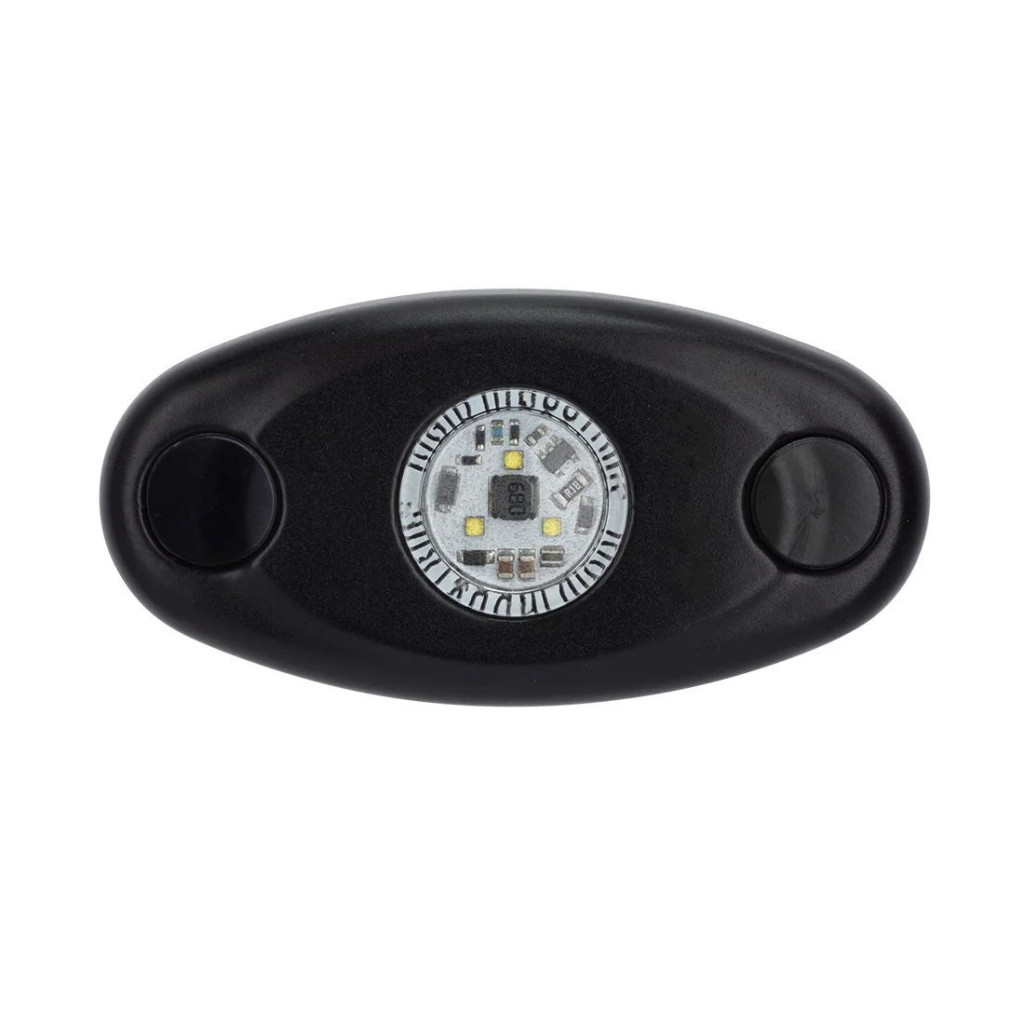 Rigid-Industries Rock Light | A-Series | LED | Black Housing | Low Strength | Blue