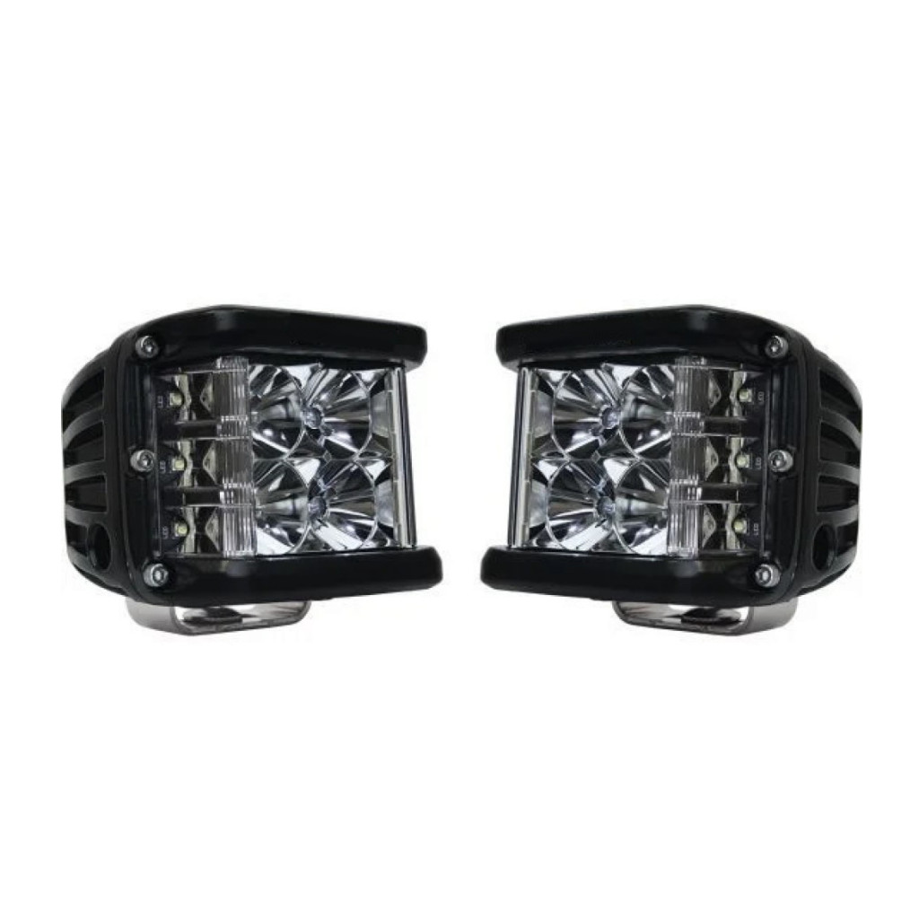 Rigid-Industries Flood Beam Lights | LED | D-SS Series Pro | Set of 2 | Black Housing