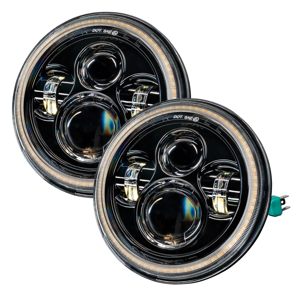 Oracle Headlights For Jeep Wrangler 2007-2021 | Switchback LED | Halo | Amber/White