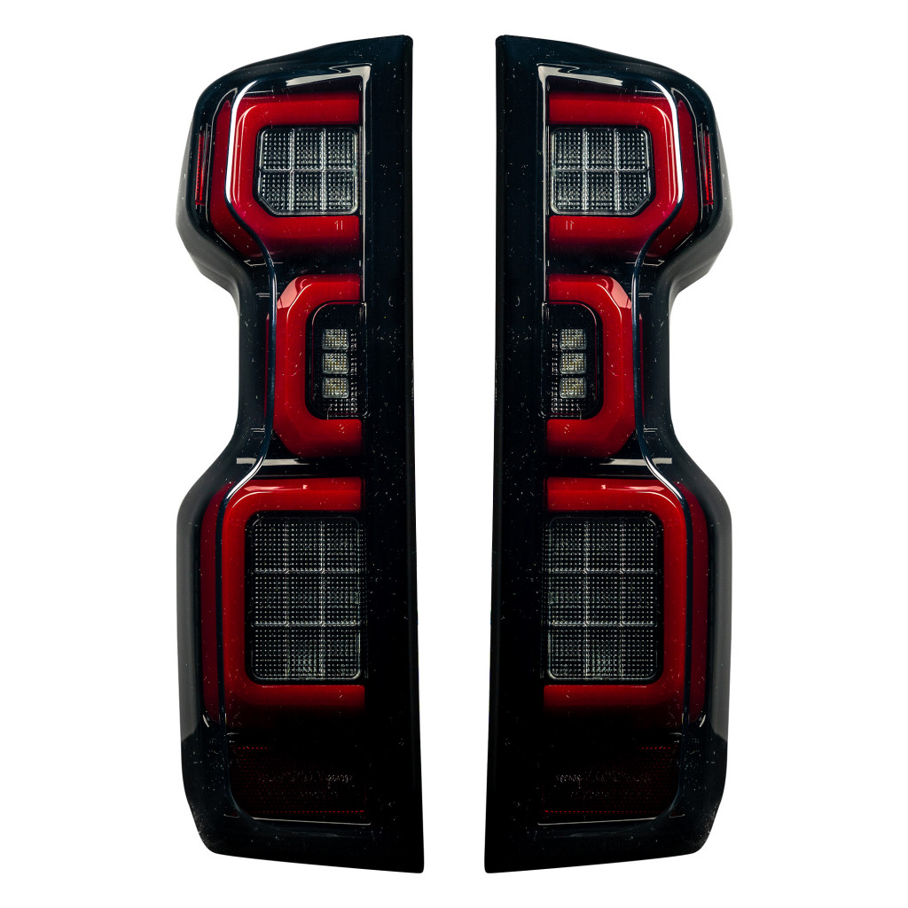 Recon Tail Lights For Chevy Silverado 1500 2019 2020 | Replaces LED | OLED | Smoked Lens