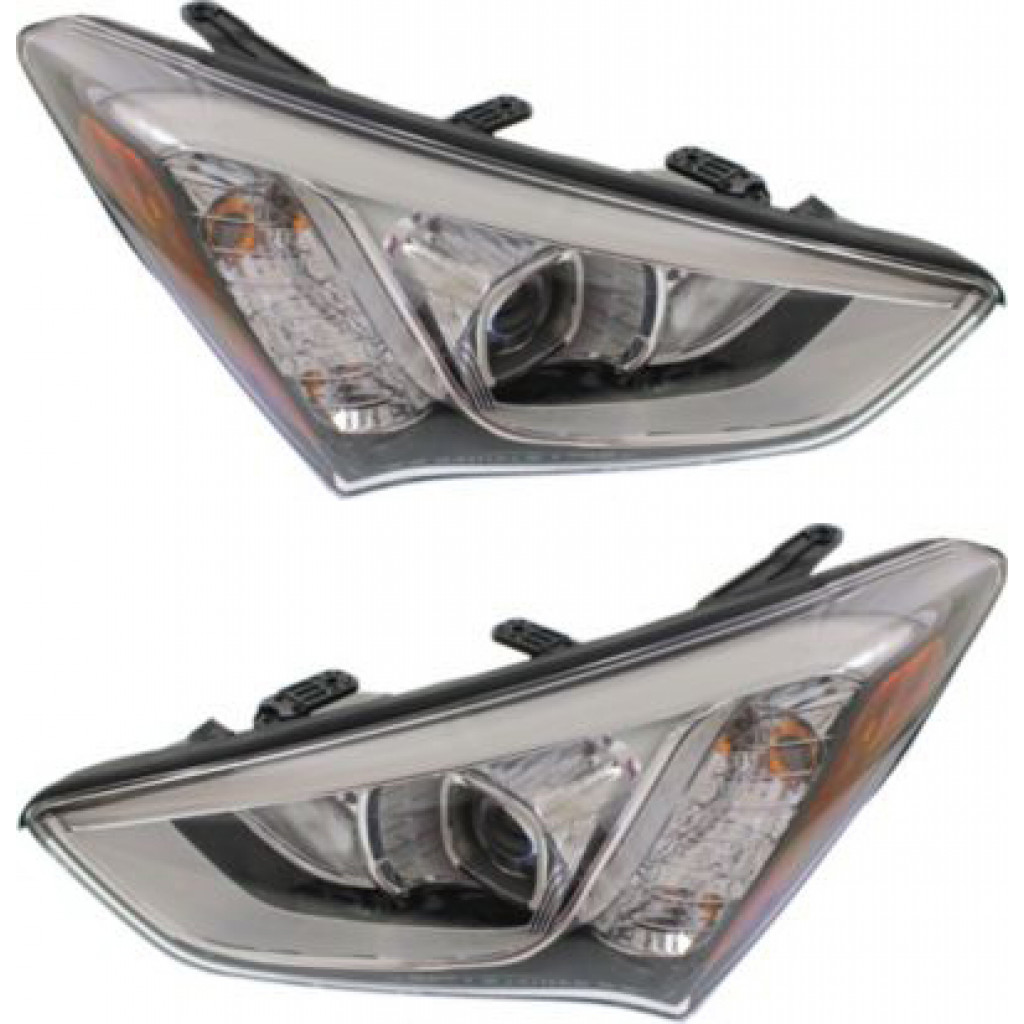 CarLights360: Fits 2013 2014 2015 2016 Hyundai Santa Fe Sport Headlight Assembly Driver and Passenger Side DOT Certified w/Bulbs - Replaces HY2502169 HY2503169 (Vehicle Trim: Sport Utility) (PLX-M0-20-9380-00-1-CL360A1)