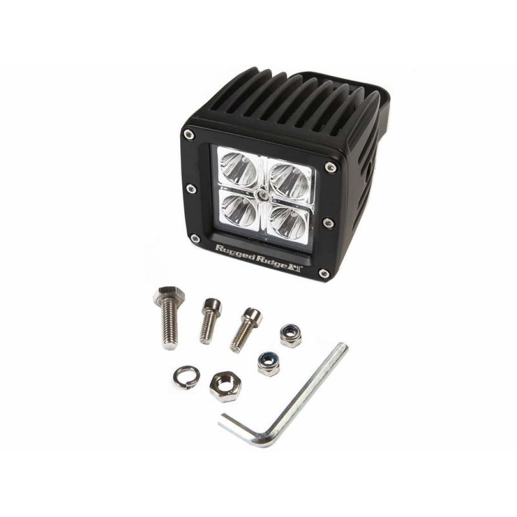 Rugged Ridge Led Light 16 Watt 3in | Cube | (TLX-rug15209.03-CL360A70)