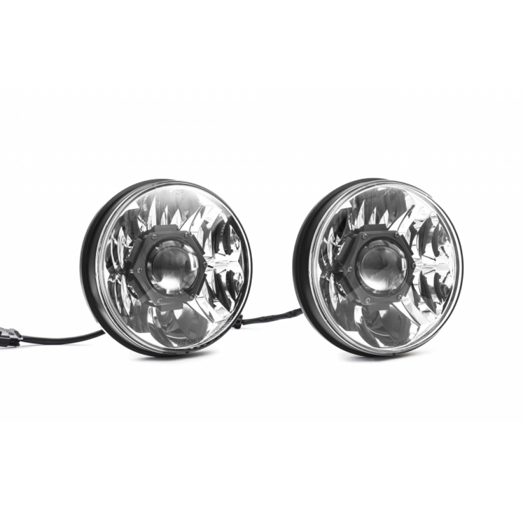 KC HiLiTES For Jeep Wrangler JK 2018 Headlight Pro Pair Pack System w/ Gravity LED | w/ Gravity LED (TLX-kcl42341-CL360A71)