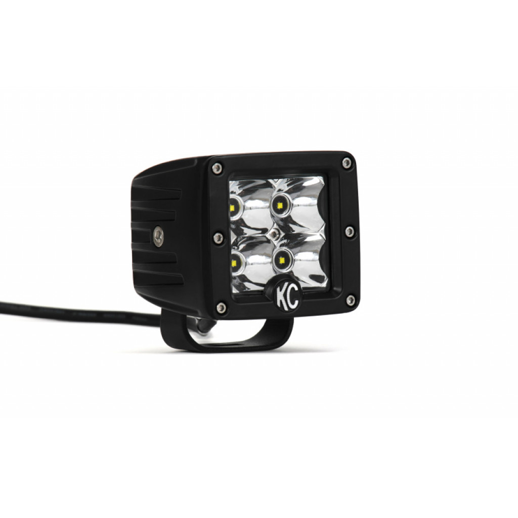 KC HiLiTES For C-Series LED Light 3in. C3 Spot Beam 12w Single Black | (TLX-kcl1330-CL360A70)