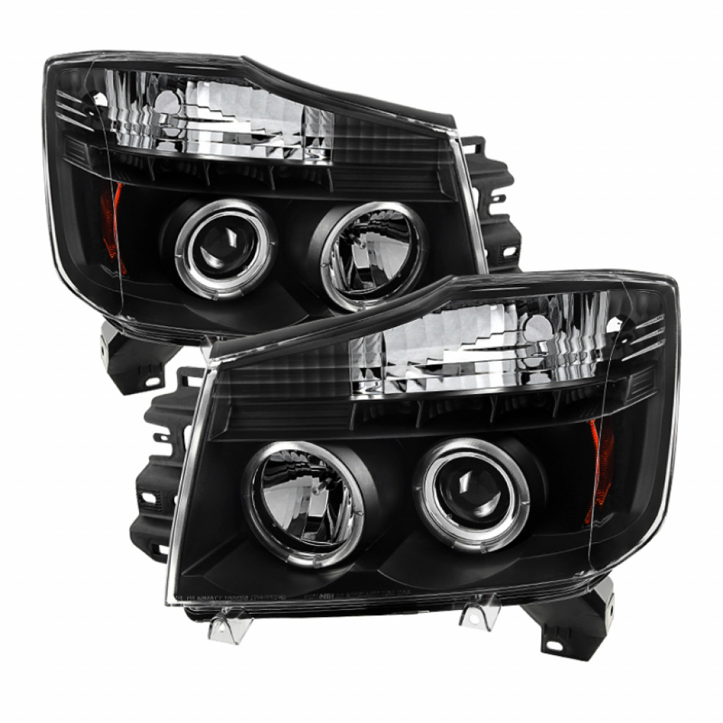 Spyder For Nissan Armada 2005-2007 Projector Headlights Pair LED Halo LED Black | 5011572