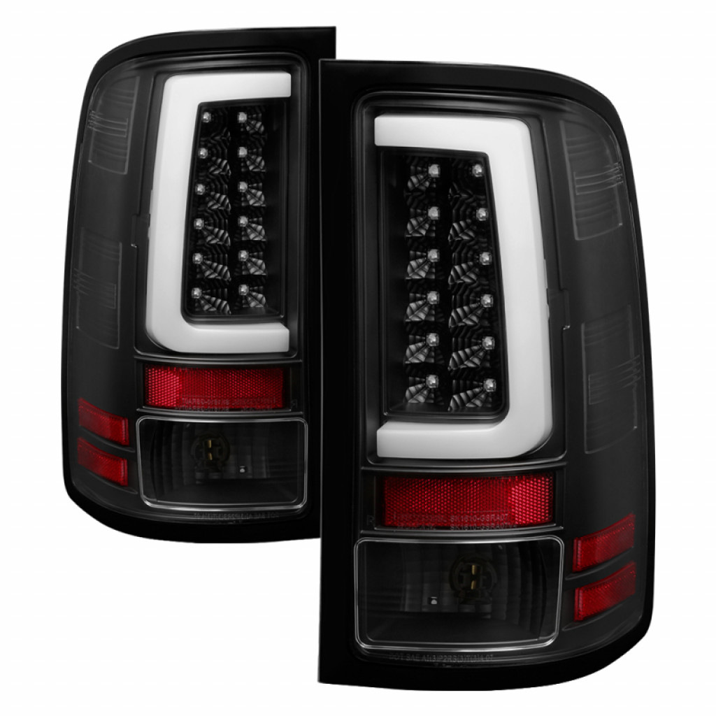 Spyder For GMC Sierra 1500 2007-2013 Tail Lights Pair | V2 Light Bar LED Black | 5084743