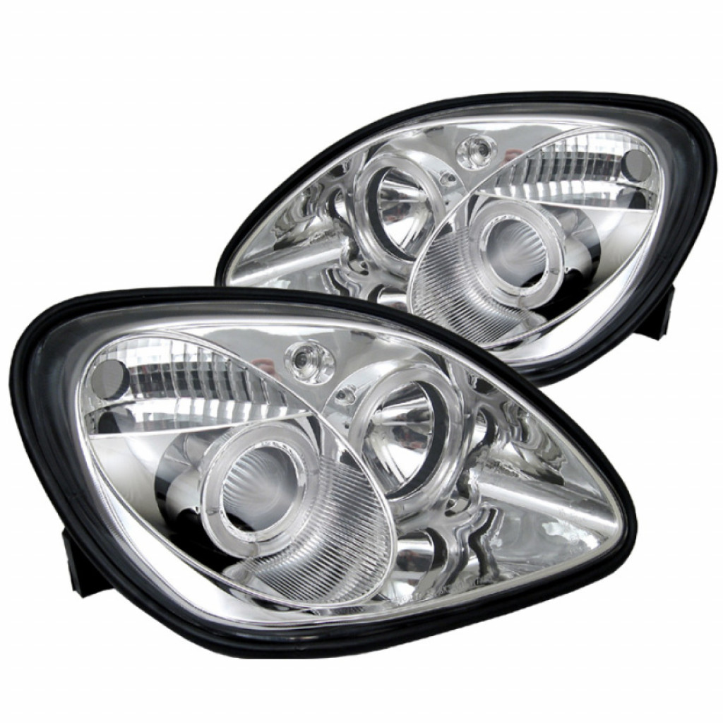 Spyder For Mercedes-Benz SLK230 98-04 Pair Projector Halogen Model- LED Halo Chrome | 5011206