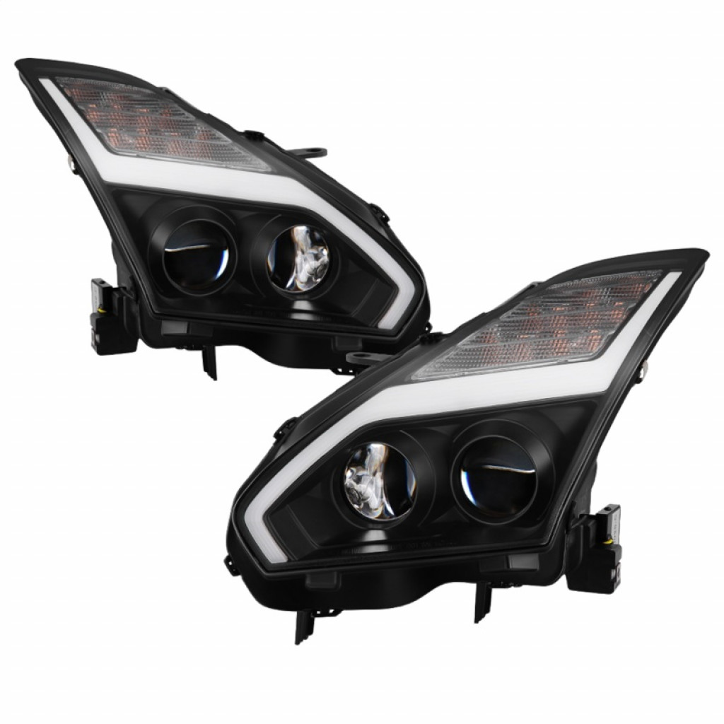 Spyder For Nissan GTR R35 2009-2014 - Projector Headlights Pair - DRL LED - Black | 5085696