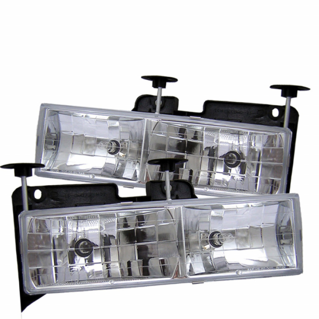Spyder For Chevy Tahoe 1995-1999 Crystal Glass Headlights Pair Chrome HD-YD-CCK88-C | 5012388