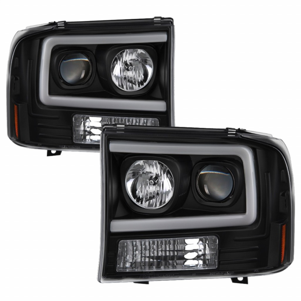 Spyder For Ford Excursion 2000-2004 Projector Headlights Pair - Light Bar - Black | 5084491