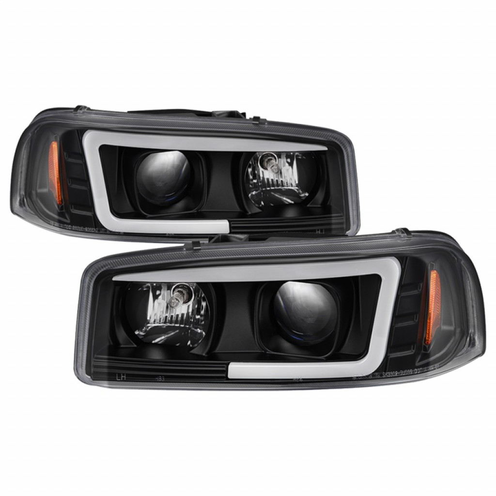 Spyder For GMC Sierra 1500/3500 Classic 2007 V2 Projector Headlights Pair - DRL Black | 5084521