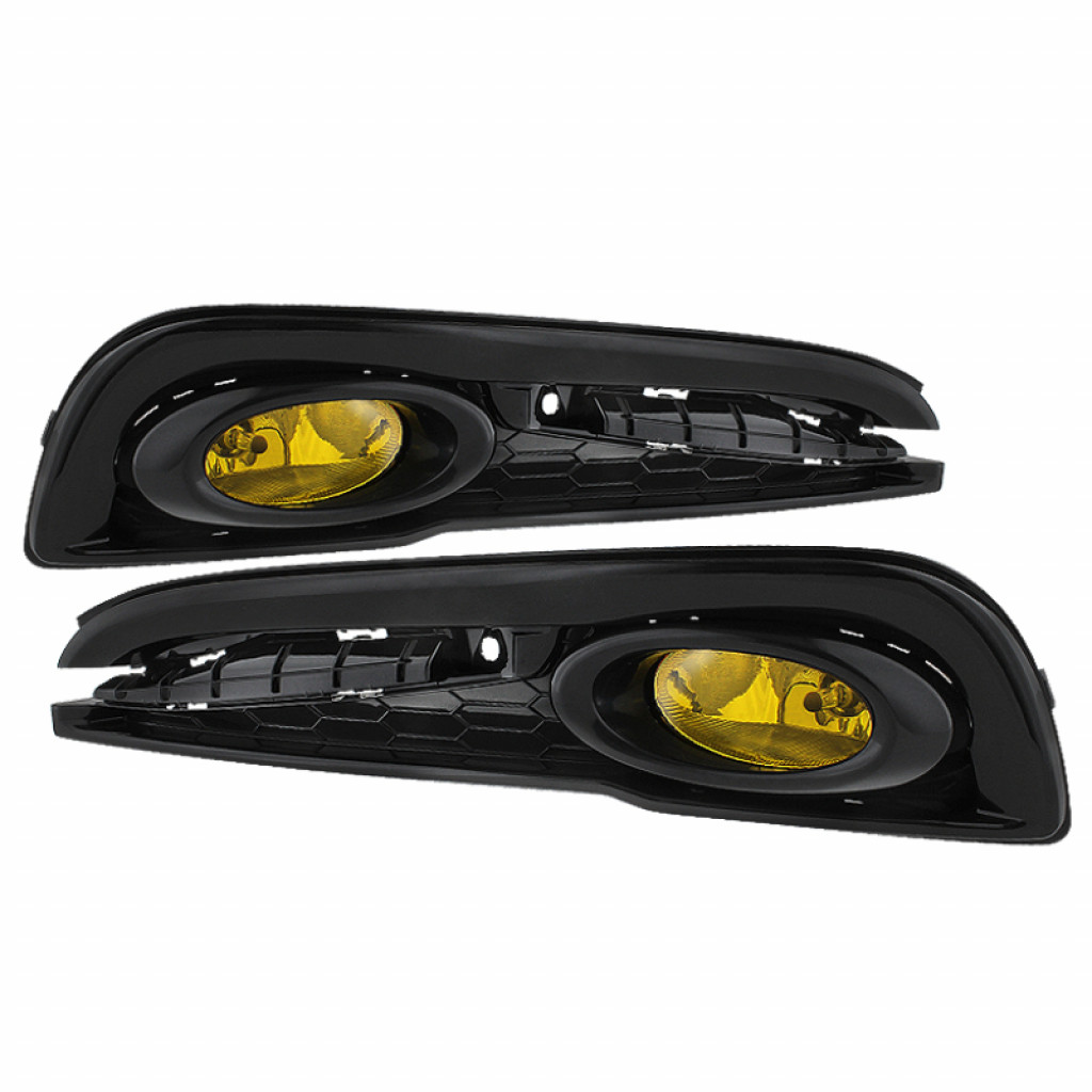 Spyder For Honda Civic 2013-2015 OEM Fog Light Pair Yellow w/ Switch FL-HC2013-4D-Y | 5077752