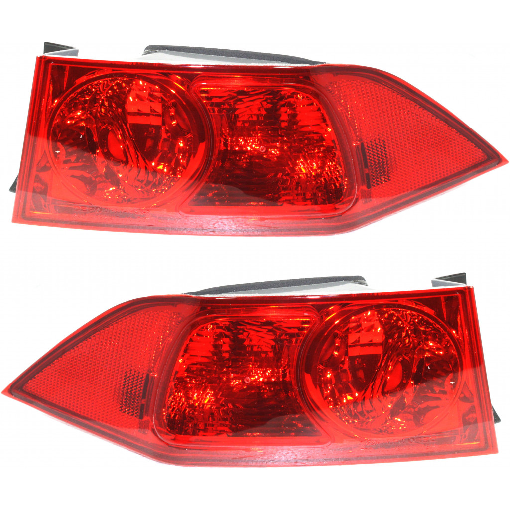 For Acura TSX Tail Light Assembly 2004 2005 Pair Driver and Passenger Side Replacement For AC2818105 (PLX-M1-316-1962L-US-CL360A1)