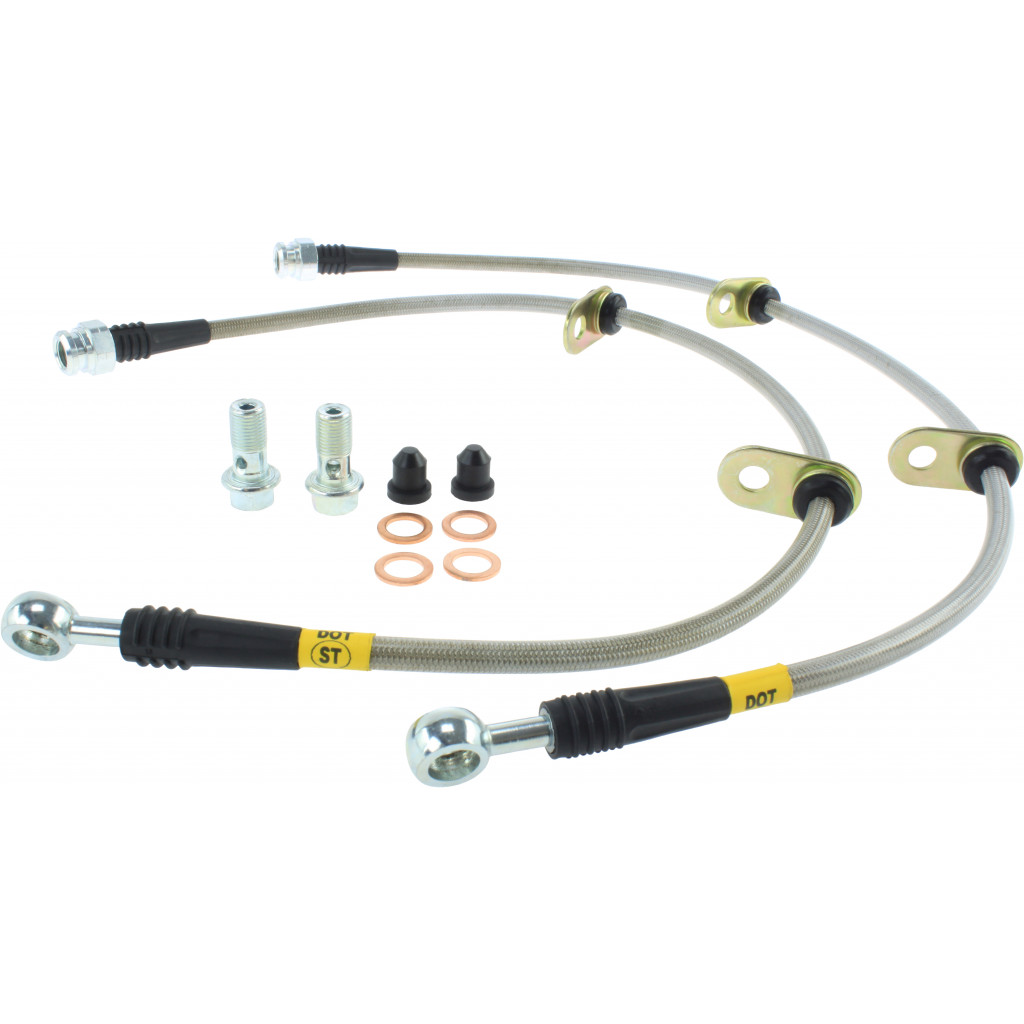 StopTech For Acura Integra 1990 91 92 1993 Brake Lines Stainless Steel - Rear | Rear Disc (TLX-sto950.40504-CL360A70)