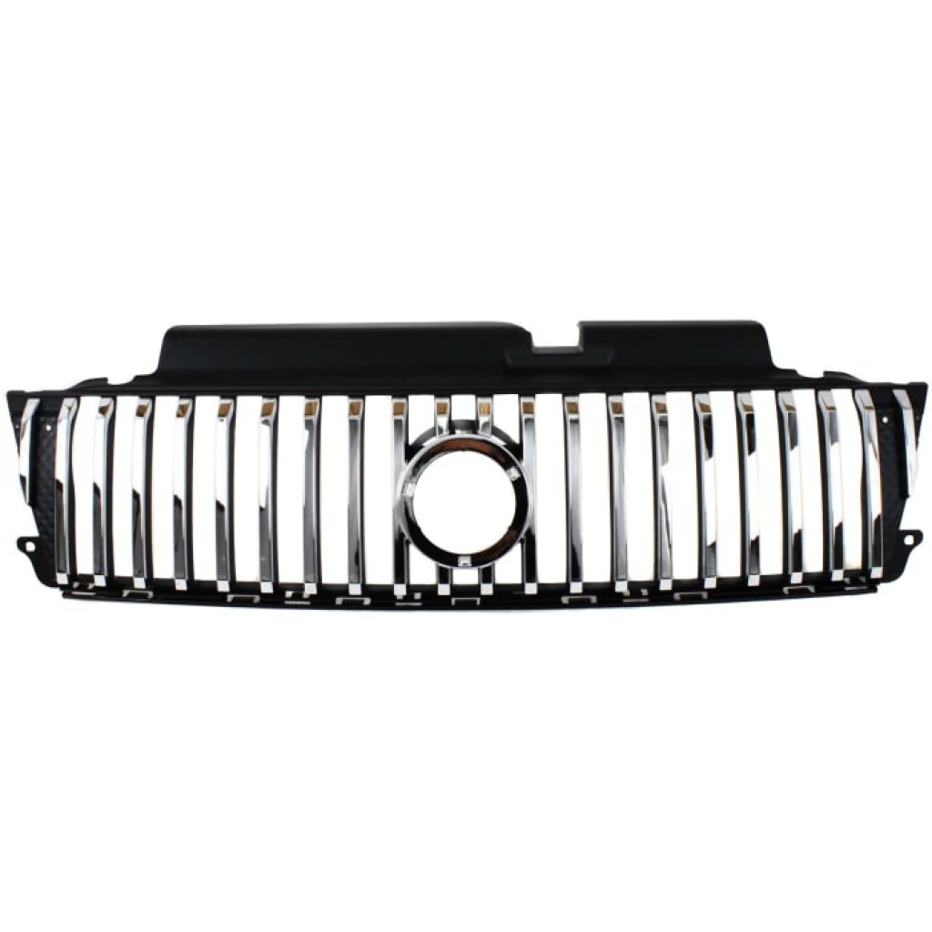 For Mercury Mariner Grille Assembly 2005 2006 2007 | Painted Black Shell/Chrome Insert | Excludes Hybrid Model | Plastic | FO1200468 | 5E6Z8200AA (CLX-M0-USA-M070180-CL360A70)