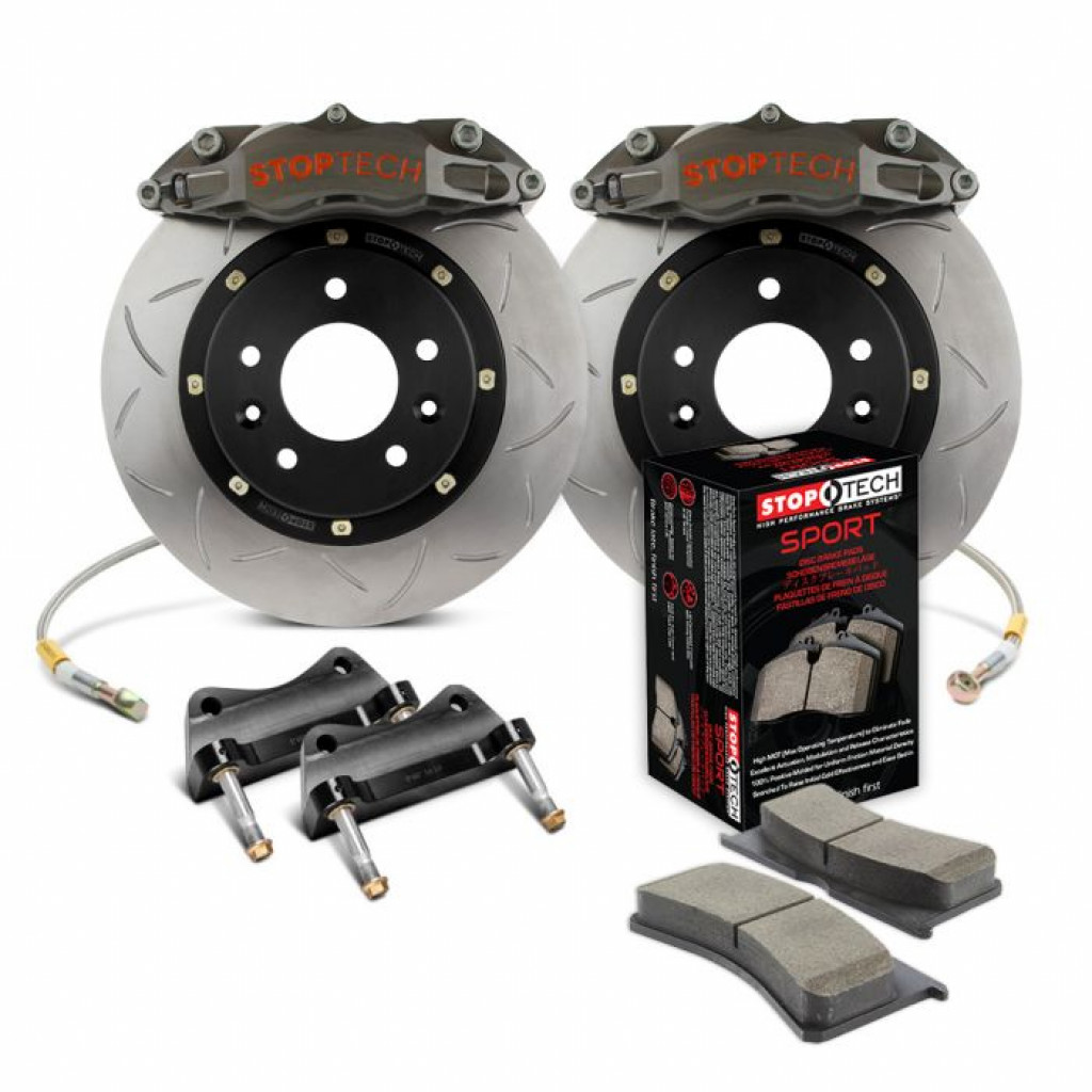 StopTech For Mazda Miata 2006-2015 Big Brake Kit Front w/ Anodized C-43 Calipers | Bi-Slotted Sprint,309x32mm Rotors (TLX-sto83.551.D900.R7-CL360A70)