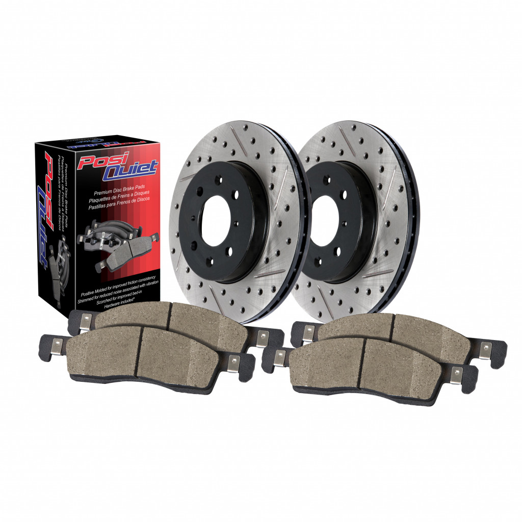 StopTech For Audi A4/A4 Quattro 2009-2016 Axle w/ Brake Rotor & Brake Pads | with 2 x High Carbon Brake Rotor, 1 x Brake Pads Semi-Metallic - Rear, Sold as Kit (TLX-sto909.33503-CL360A71)