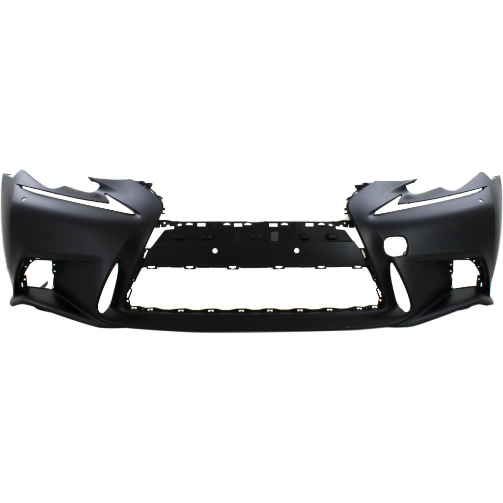 For Lexus IS250 / IS350 Front Bumper Cover 2014 2015 2016 | Primed | Plastic | w/ F Sport Package/Headlight Washer Holes | Excludes C Model | LX1000256 | 521195E907 (CLX-M0-USA-REPL010398P-CL360A70)