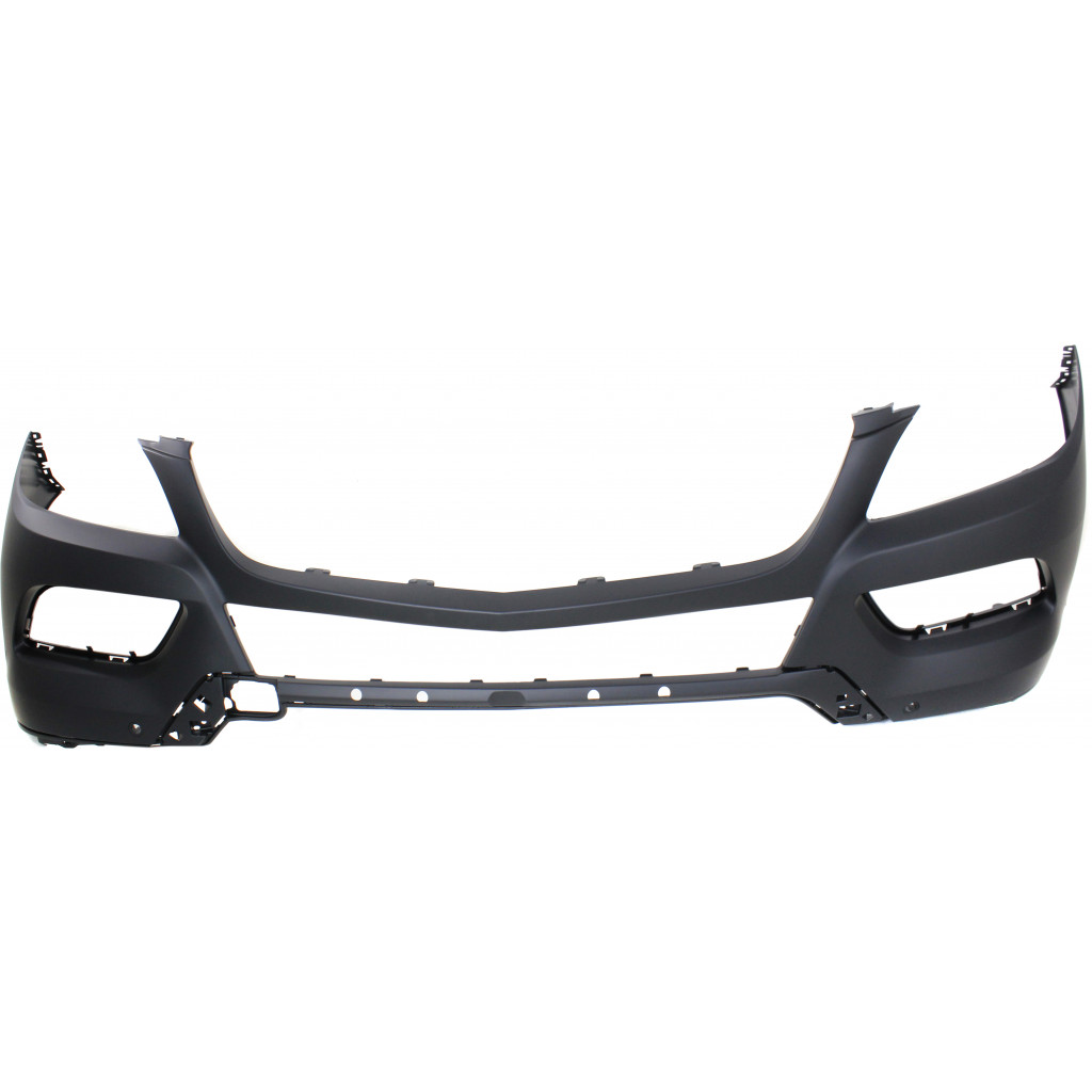 For Mercedes-Benz ML250 / ML350 Front Bumper Cover 2012 13 14 2015 | Primed | w/o AMG Styling Package | w/ Parktronic Holes | Plastic | CAPA | MB1000368 | 16688512259999 (CLX-M0-USA-REPBZ010399PQ-CL360A70)