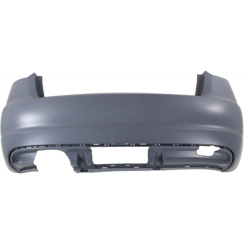 For Audi A3 / A3 Quattro Rear Bumper Cover 2009 10 11 12 2013 | Primed | Plastic | w/o Parking Aid Sensor Holes | AU1100187 | 8P4807303GGRU (CLX-M0-USA-REPA760113P-CL360A70)