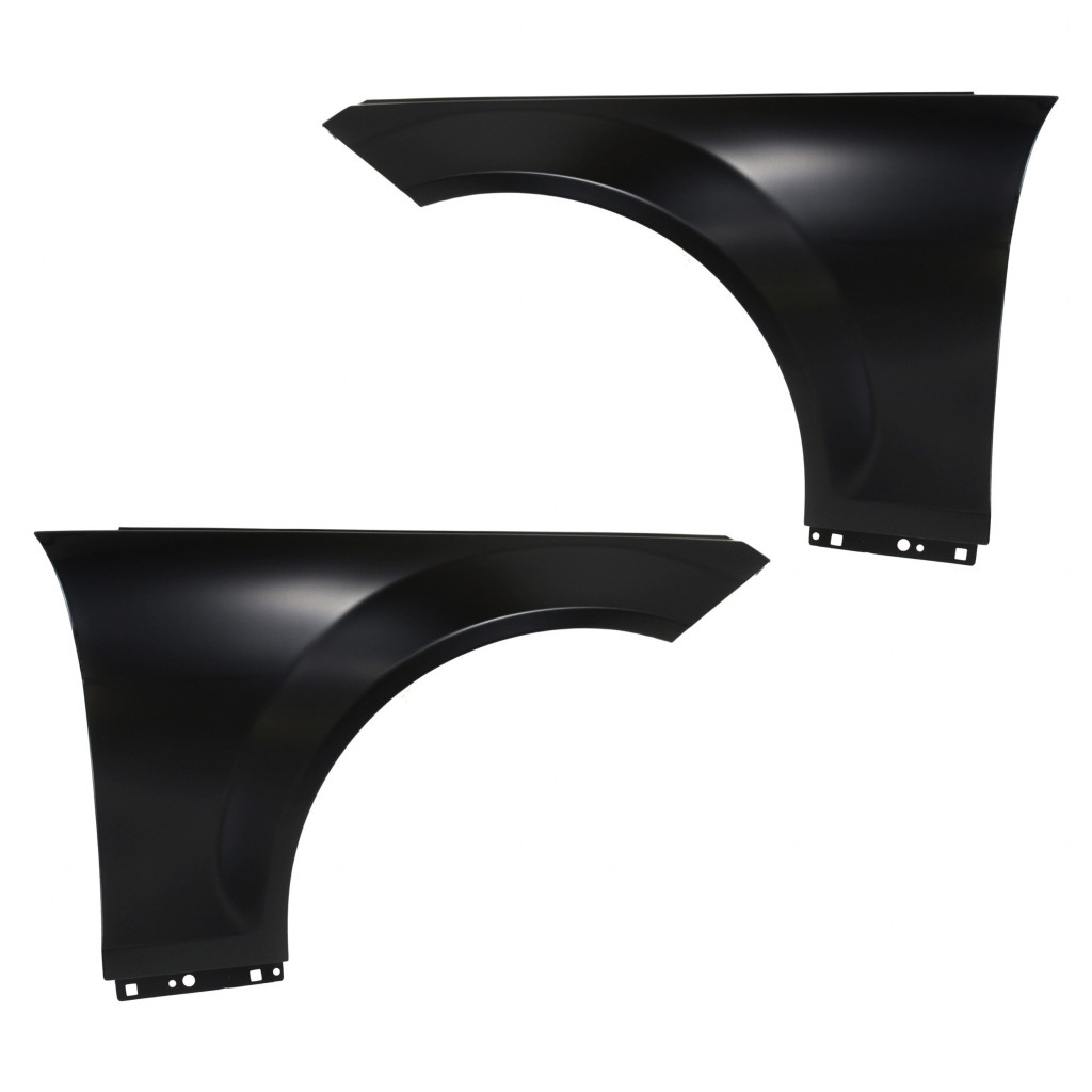 For Mercedes-Benz C350 Fender 2008-2014 Driver and Passenger Side Pair / Set | Front | w/o Turn Signal Light Hole | Base/Sport/4Matic | MB1240132 + MB1241132 | 2048801318 + 2048801418 (PLX-M0-USA-ARBM220104-CL360A3)