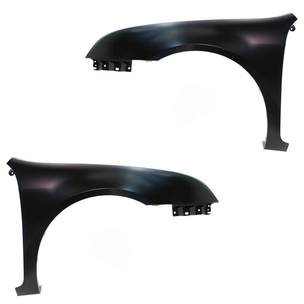 For Mercury Milan Front Fender 2006 07 08 2009 Driver and Passenger Side Pair / Set | w/o Antenna Hole | For FO1240251 + FO1241251 | 6E5Z16006AA + 6E5Z16005AA | Base / Premier (PLX-M0-USA-F220160-CL360A2)