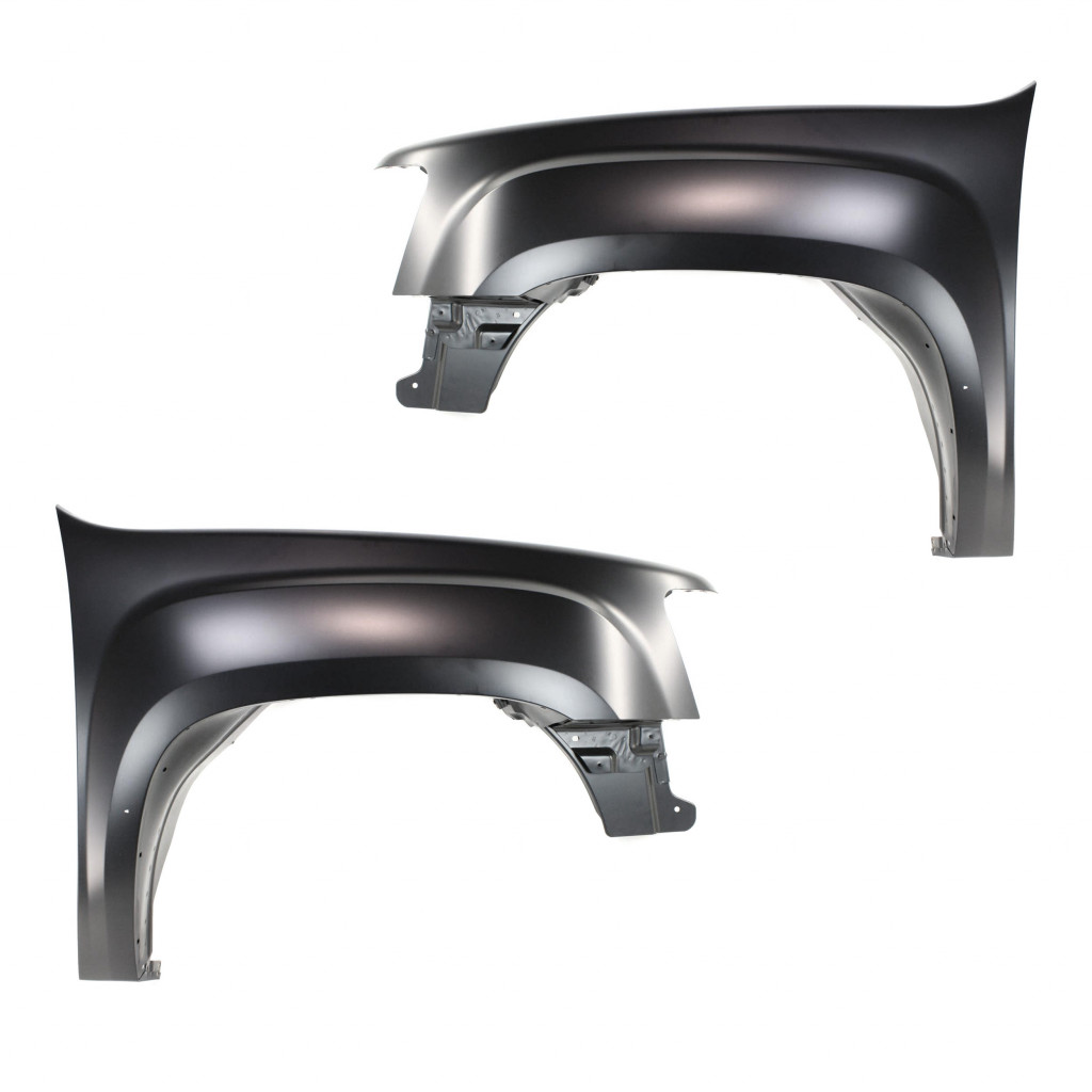 For GMC Sierra 3500 HD Fender 2007-2014 Driver and Passenger Side Pair / Set | Front | SLE / SLT / WT | CAPA Certified | GM1240342 + GM1241342| 22977471 + 22977472 (PLX-M0-USA-G220108Q-CL360A3)