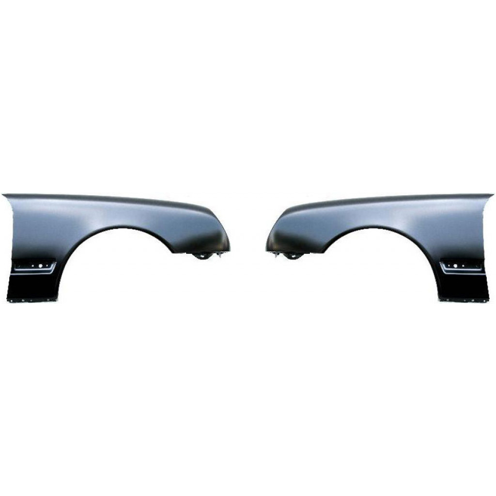 For Mercedes-Benz E420 Fender 1997 Driver and Passenger Side Pair / Set | Front | Base | Replacement For MB1240118 + MB1241118 | 2108800318 + 2108800418 (PLX-M0-USA-M282-CL360A3)